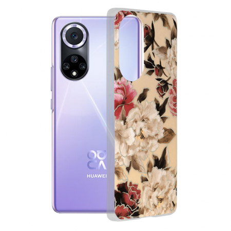 Huawei Nova 9 - Husa Huawei Nova 9, Techsuit Marble Series, Mary Berry Nude