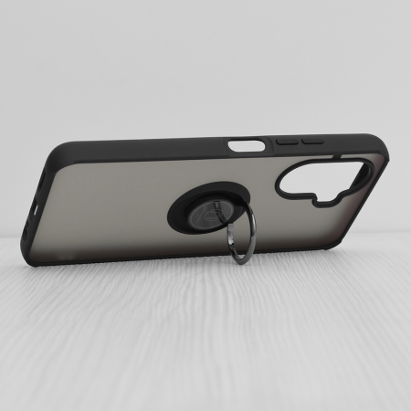 Husa Huawei Nova Y70 cu inel suport stand magnetic, Negru [2]