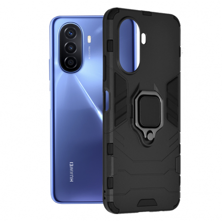 Huawei - Husa Huawei Nova Y70, Techsuit Shield Ring, Negru