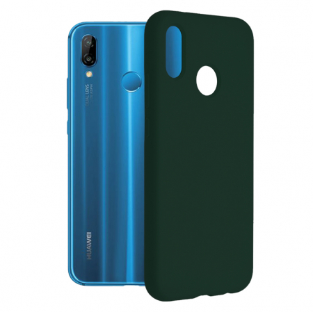 Huawei P20 Lite - Husa Huawei P20 Lite, Soft Edge Silicone, Dark Green