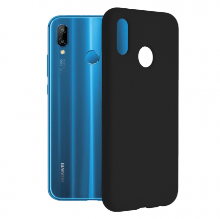 Huawei P20 Lite - Husa Huawei P20 Lite, Soft Edge Silicone, Negru