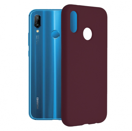 Huawei P20 Lite - Husa Huawei P20 Lite, Soft Edge Silicone, Plum Violet
