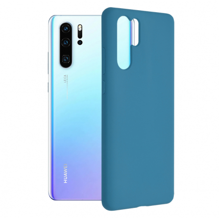 Huawei P30 Pro - Husa Huawei P30 Pro, Soft Edge Silicone, Denim Blue