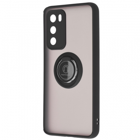 Husa Huawei P40 cu inel suport stand magnetic, Negru [4]