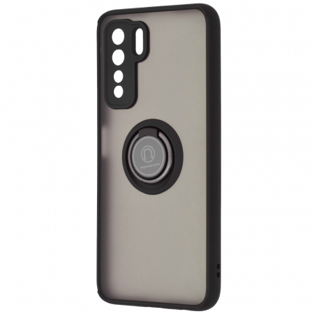 Husa Huawei P40 Lite 5G cu inel suport stand magnetic, Negru [4]