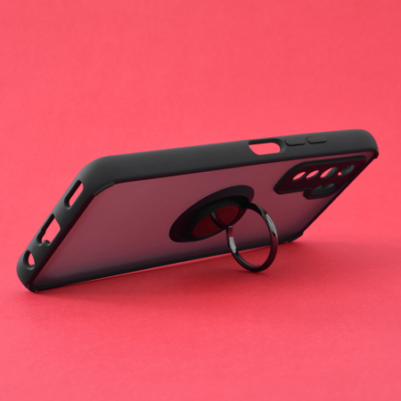 Husa Huawei P40 Lite 5G cu inel suport stand magnetic, Negru [1]