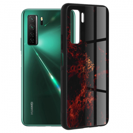 Huawei P40 Lite 5G - Husa Huawei P40 Lite 5G, Glaze Series, Red Nebula