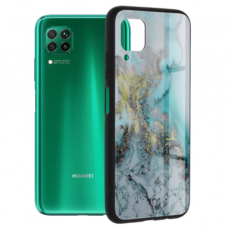 Huawei P40 Lite - Husa Huawei P40 Lite, Glaze Series, Blue Ocean