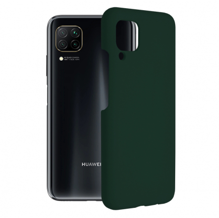 Huawei P40 Lite - Husa Huawei P40 Lite, Soft Edge Silicone, Dark Green