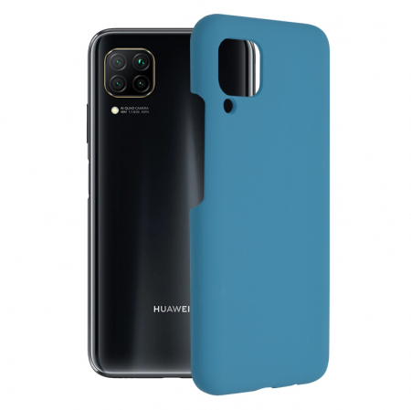 Huawei P40 Lite - Husa Huawei P40 Lite, Soft Edge Silicone, Denim Blue