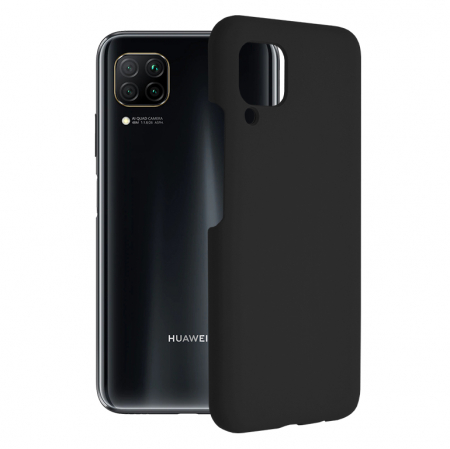Huawei P40 Lite - Husa Huawei P40 Lite, Soft Edge Silicone, Negru