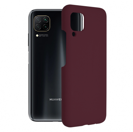 Huawei P40 Lite - Husa Huawei P40 Lite, Soft Edge Silicone, Plum Violet