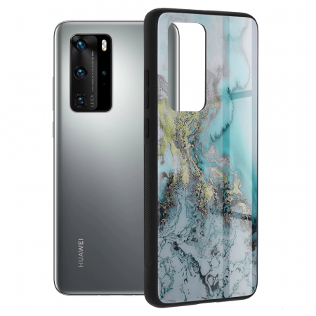 Huawei P40 Pro - Husa Huawei P40 Pro, Glaze Series, Blue Ocean
