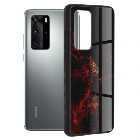 Huawei P40 Pro - Husa Huawei P40 Pro, Glaze Series, Red Nebula