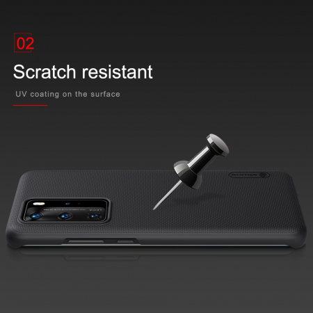 Husa Huawei P40 Pro, Nillkin Super Frosted Shield, Negru [3]