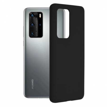 Huawei P40 Pro - Husa Huawei P40 Pro, Soft Edge Silicone, Negru