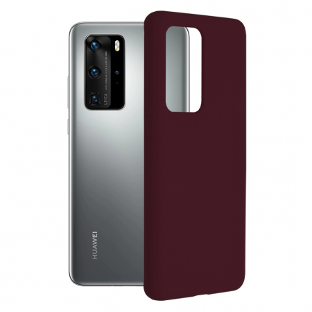 Huawei P40 Pro - Husa Huawei P40 Pro, Soft Edge Silicone, Plum Violet