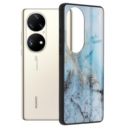 Huawei P50 Pro - Husa Huawei P50 Pro, Glaze Series, Blue Ocean