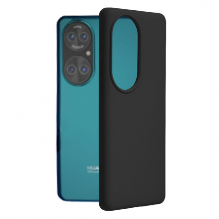 Huawei P50 Pro - Husa Huawei P50 Pro, Soft Edge Silicone, Negru