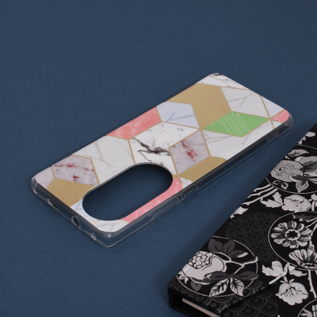 Husa Huawei P50 Pro, Techsuit Marble Series, Purple Hex [4]