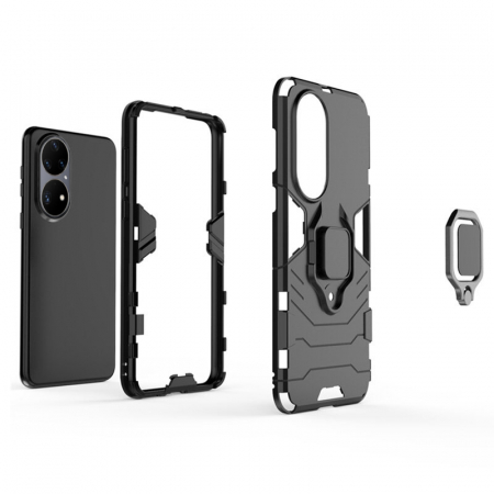 Husa Huawei P50 Pro, Techsuit Shield Ring, Negru [6]