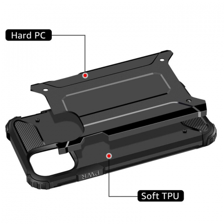 Husa Hybrid Armor pentru iPhone 13 Mini, Negru [6]
