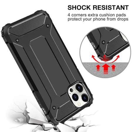 Husa Hybrid Armor pentru iPhone 13 Pro Max, Negru [5]