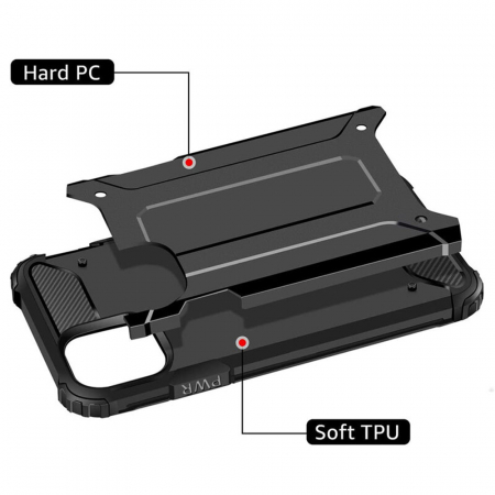 Husa Hybrid Armor pentru iPhone 14 Pro Max, Negru [5]