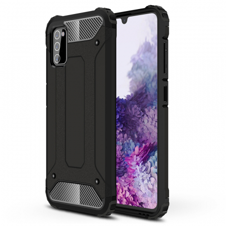 Galaxy A02s - Husa Hybrid Armor pentru Samsung Galaxy A02s, Negru