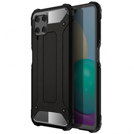 Galaxy A22 4G - Husa Hybrid Armor pentru Samsung Galaxy A22 4G, Negru
