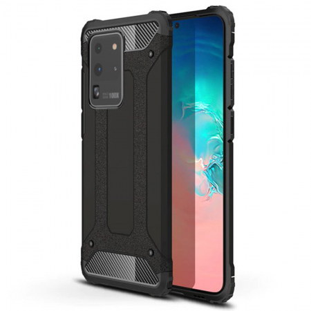 Galaxy S20 Ultra - Husa Hybrid Armor pentru Samsung Galaxy S20 Ultra, Negru