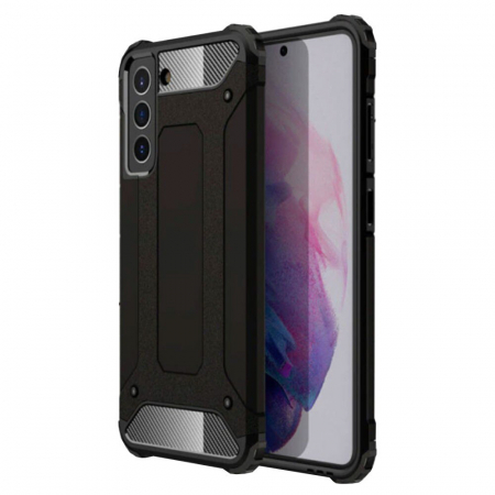 Galaxy S21 FE - Husa Hybrid Armor pentru Samsung Galaxy S21 FE, Negru