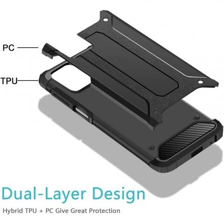 Husa Hybrid Armor pentru Xiaomi Poco M3, Negru [4]