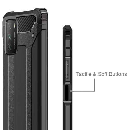 Husa Hybrid Armor pentru Xiaomi Poco M3, Negru [1]