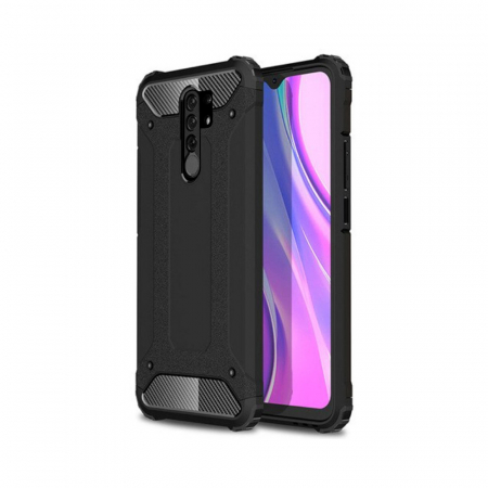 Xiaomi Redmi 9 - Husa Hybrid Armor pentru Xiaomi Redmi 9, Negru