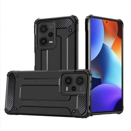 Xiaomi Redmi Note 12 Pro+ - Husa Hybrid Armor pentru Xiaomi Redmi Note 12 Pro+, Negru