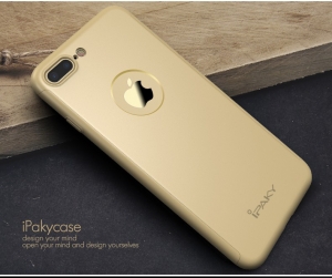 Husa iPaky 360 + folie sticla iPhone 8 Plus, Gold [1]