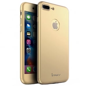 Husa iPaky 360 + folie sticla iPhone 8 Plus, Gold [0]
