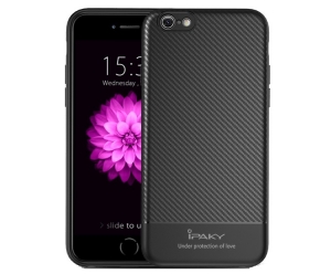 Husa iPaky Carbon Fiber iPhone 6 / 6S, Negru [0]