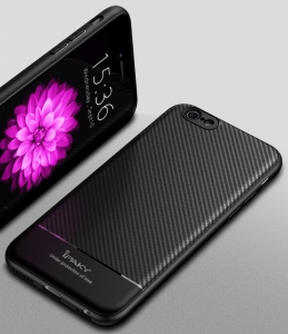Husa iPaky Carbon Fiber iPhone 7, Negru [2]