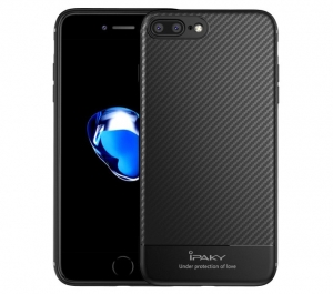 Husa iPaky Carbon Fiber iPhone 7 Plus, Negru [0]