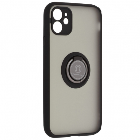 Husa iPhone 11 cu inel suport stand magnetic, Negru [3]