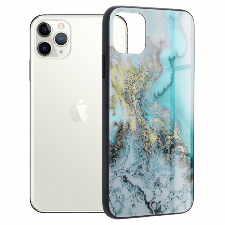 iPhone 11 Pro Max - Husa iPhone 11 Pro Max, Glaze Series, Blue Ocean