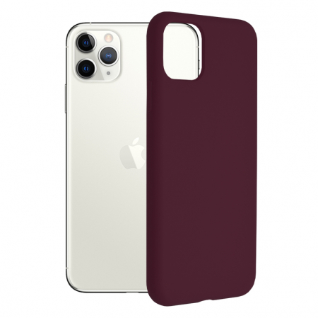 iPhone 11 Pro Max - Husa iPhone 11 Pro Max, Soft Edge Silicone, Plum Violet