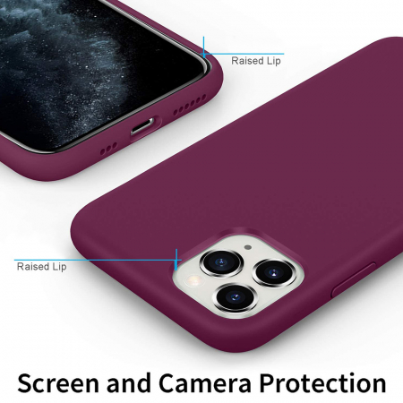 Husa iPhone 11 Pro Max, Soft Edge Silicone, Plum Violet [11]