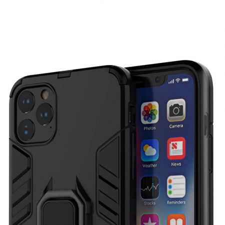 Husa iPhone 11 Pro Max, Techsuit Shield Ring, Negru [4]