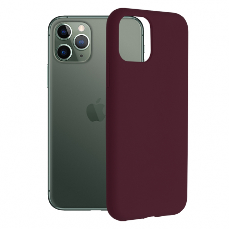 iPhone 11 Pro - Husa iPhone 11 Pro, Soft Edge Silicone, Plum Violet