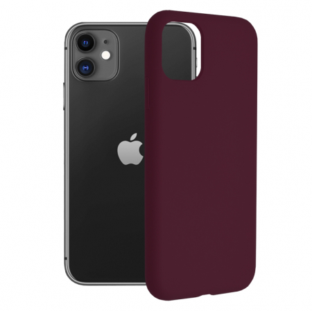 iPhone 11 - Husa iPhone 11, Soft Edge Silicone, Plum Violet