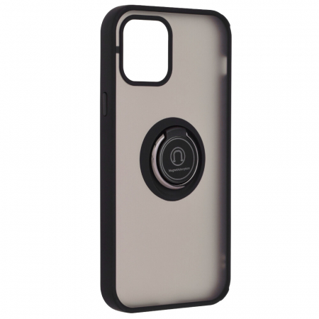 Husa iPhone 12 / 12 Pro cu inel suport stand magnetic, Negru [4]