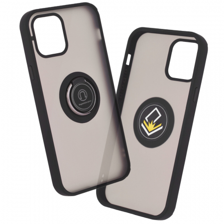 iPhone 12 Pro - Husa iPhone 12 / 12 Pro cu inel suport stand magnetic, Negru